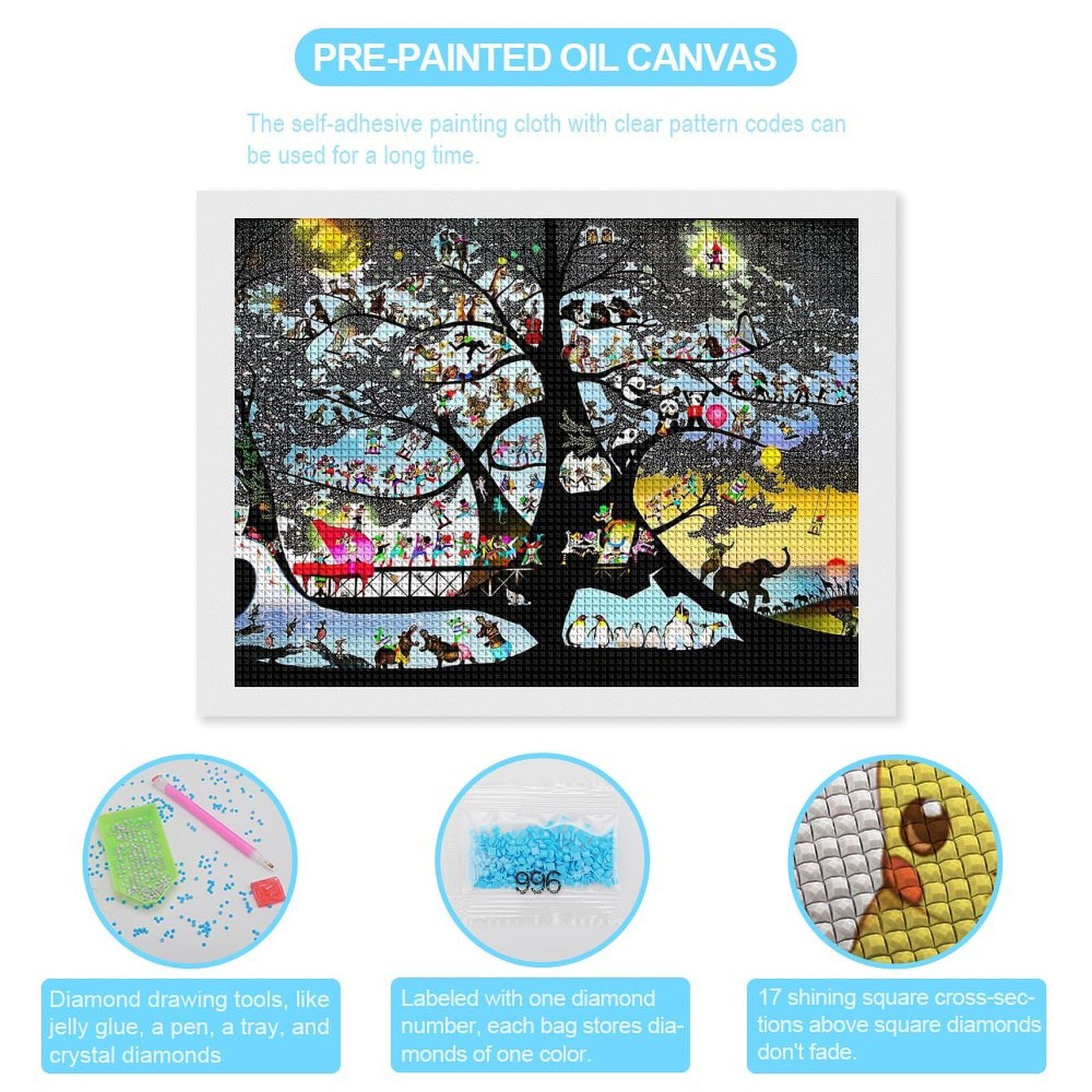 Amazon.co.jp: 藤城清治アート絵画（1） ダイヤモンドアート 5D