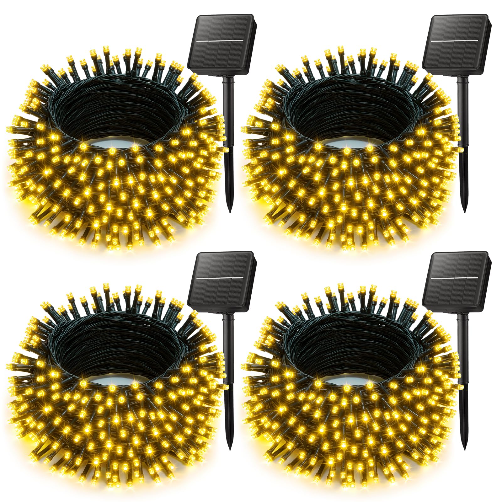 Photo 1 of Brightown 4 Pack Solar String Lights Outdoor Waterproof, 160 FT 400 LED