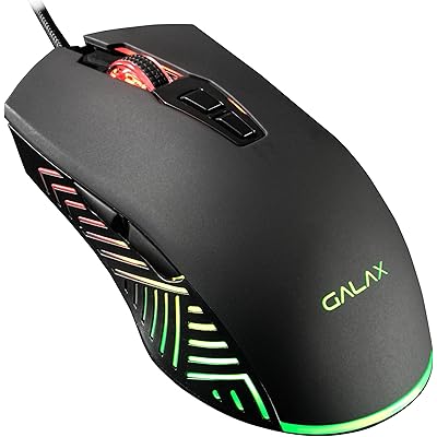【GALAX】プログラマブル ゲーミングマウスシリーズ 有線 USB プログラマブルボタン LED搭載 エルゴノミクスデザインマウス 2年保証 (7ボタンマウス …
