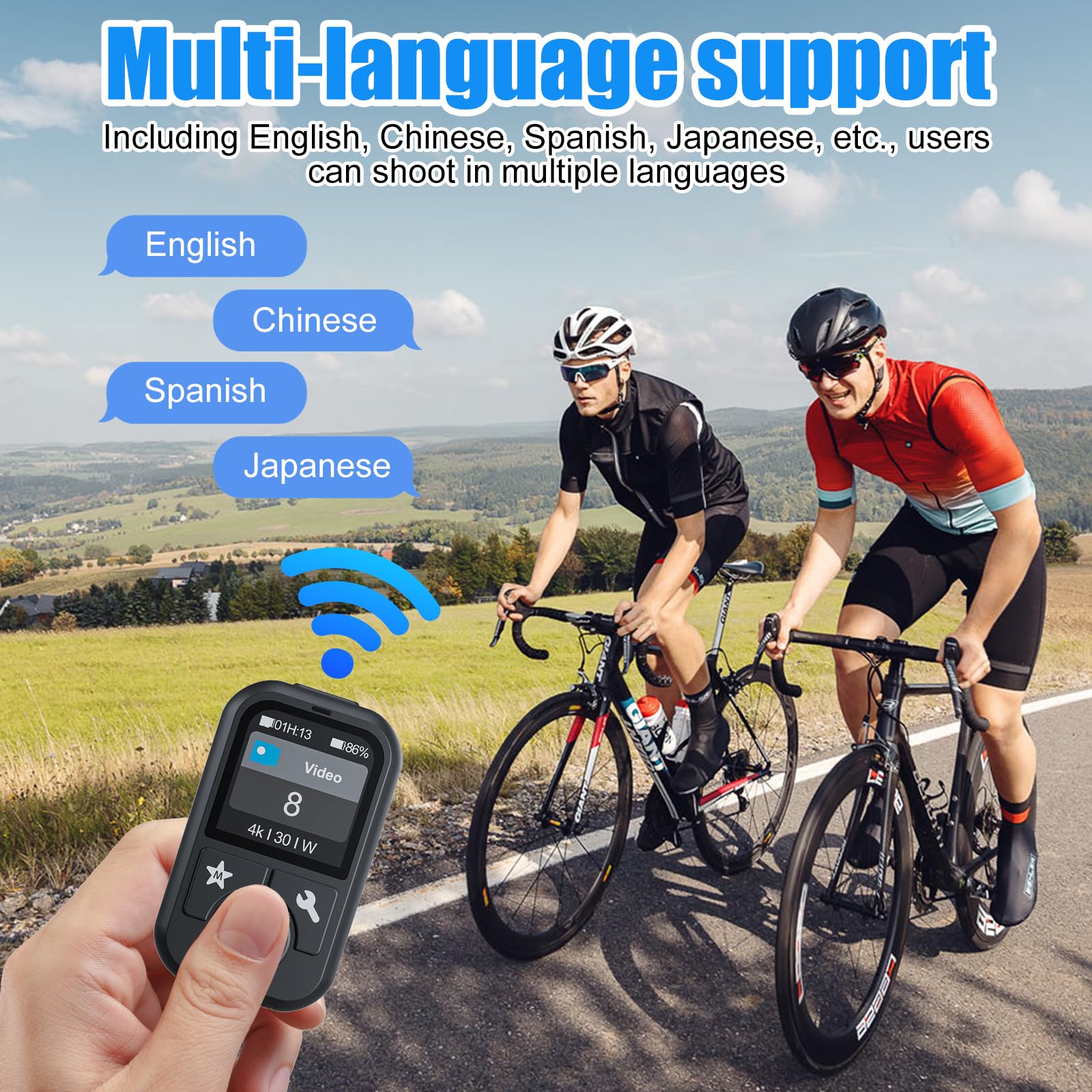 OBEST Télécommande sans Fil Intelligente pour GoPro 13/12/11/10/9/8/Max,Télécommande Bluetooth sans Fil à éCran Couleur,5 Langues (Dont Le FrançAis),Réglage de la Luminosité, éTanche