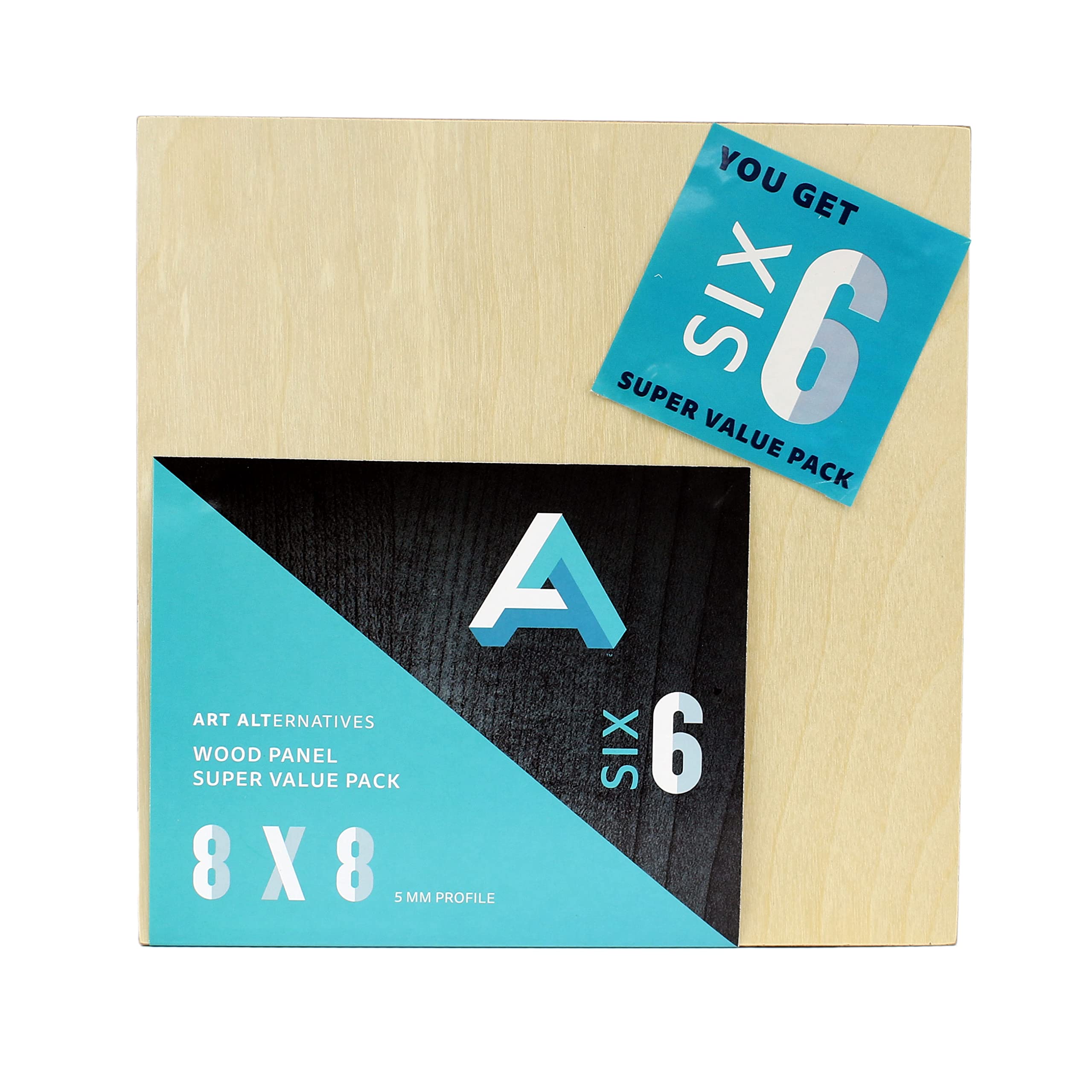 Art Alternative MDF Panels - 3/16th - 5\"x7\" - Pack Of 6 Panels
