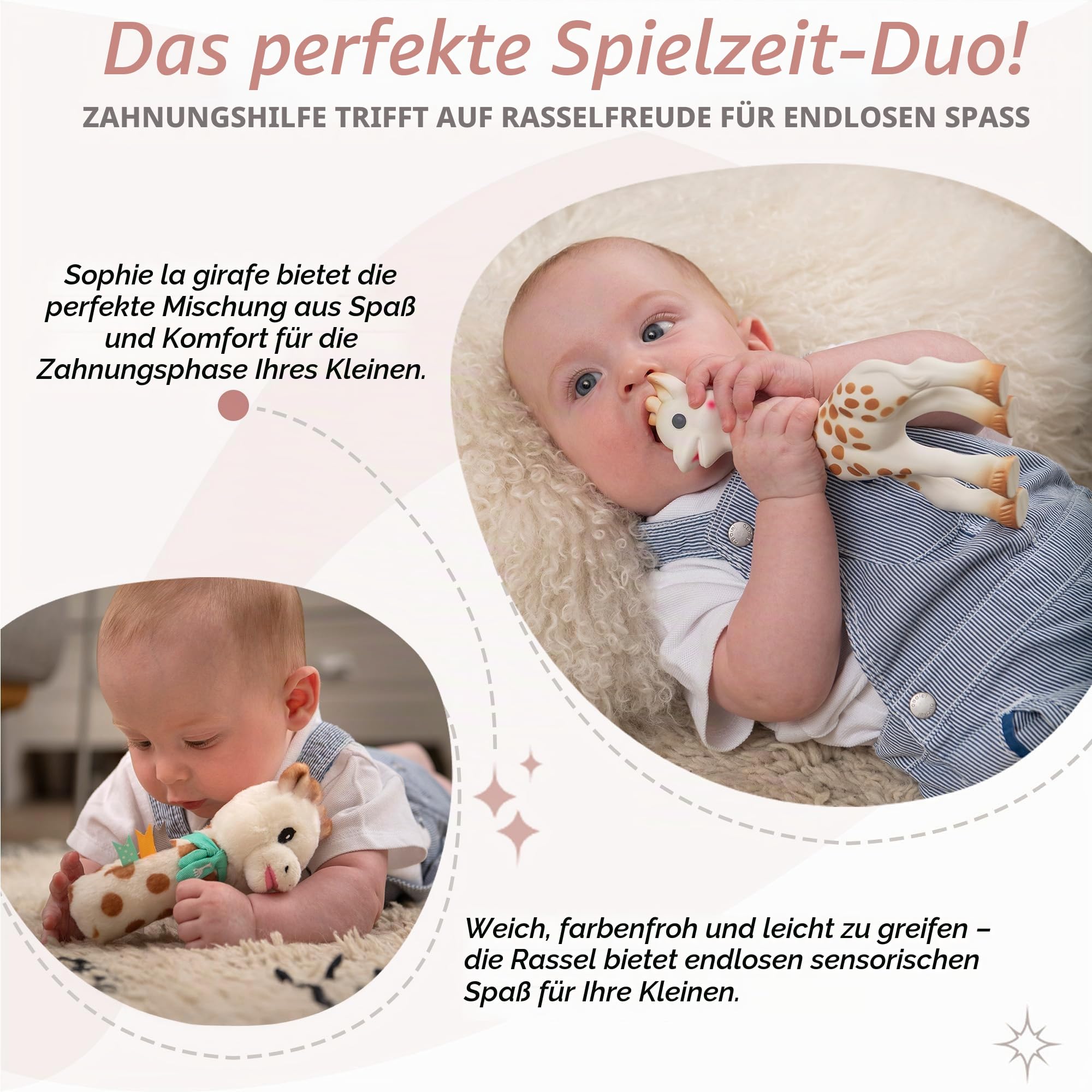 Sophie la Girafe - Geburts-Set + Quietsch-Rassel - Ab Geburt