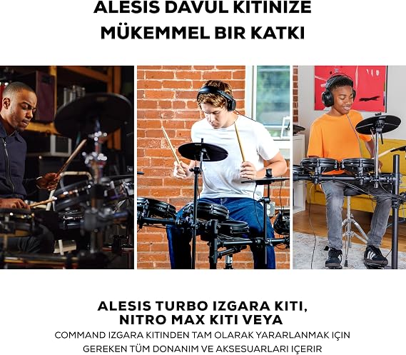 Alesis Drum Essentials Bundle - Complete Electronic Drum Set Accessory Pack with Drum Stool and Over-Ear Headphones