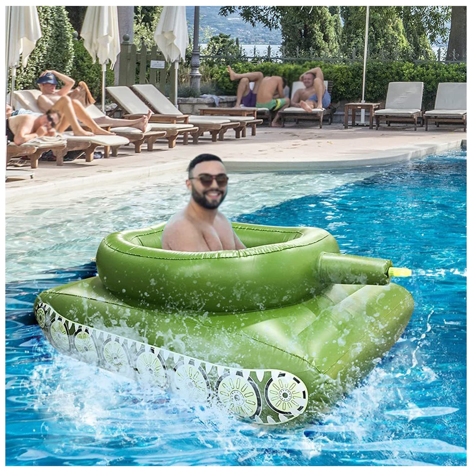 Buy DFFH Giant Inflatable Tank Pool Float with Water Kids Pool Toy Blow