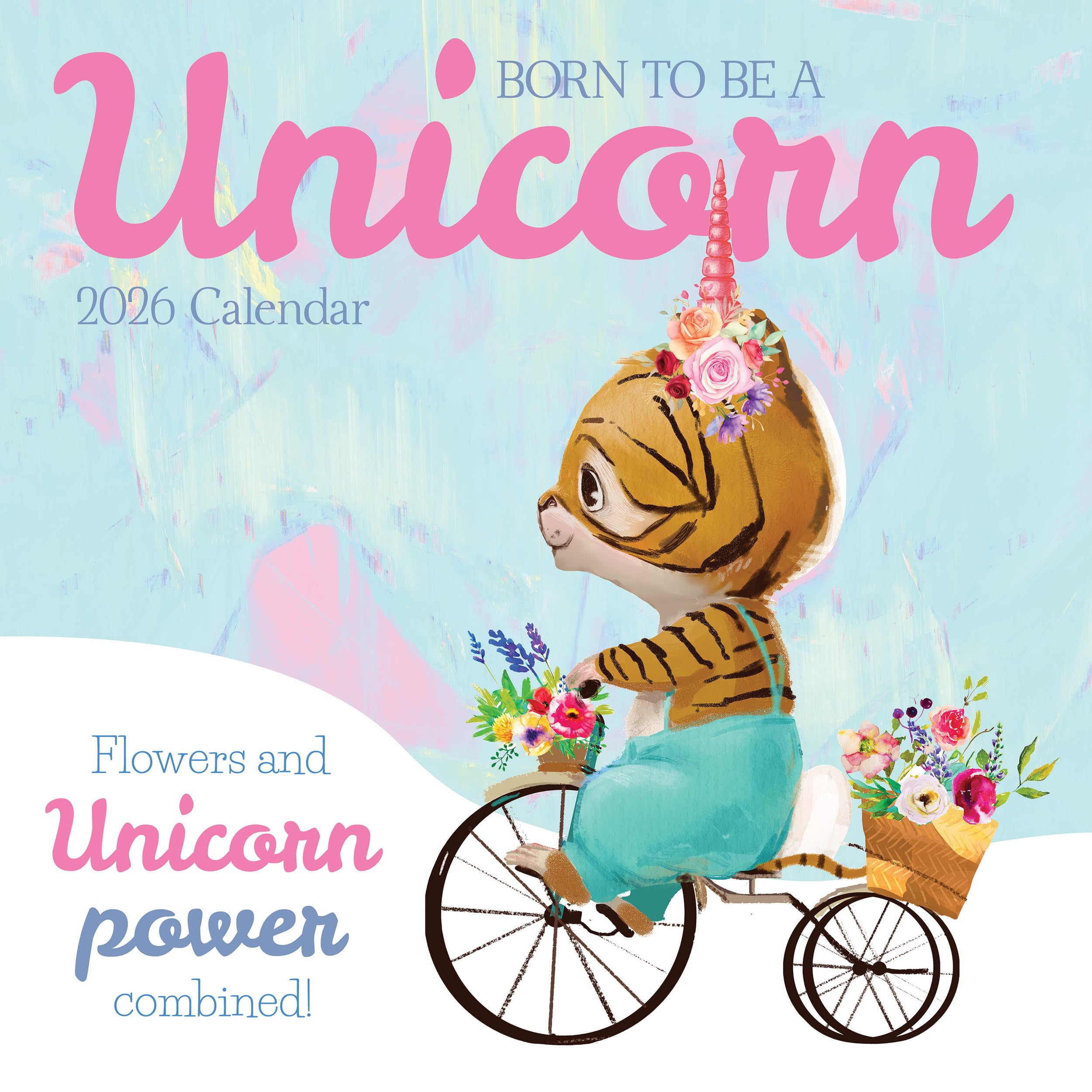 TGSC | Born to be a Unicorn 2026 Calendar 16 Month Family Square Wall Calendar 2026 UK | Planner with Large Grid for Home or Office Organisation - Humour 2026 Funny Calendar UK