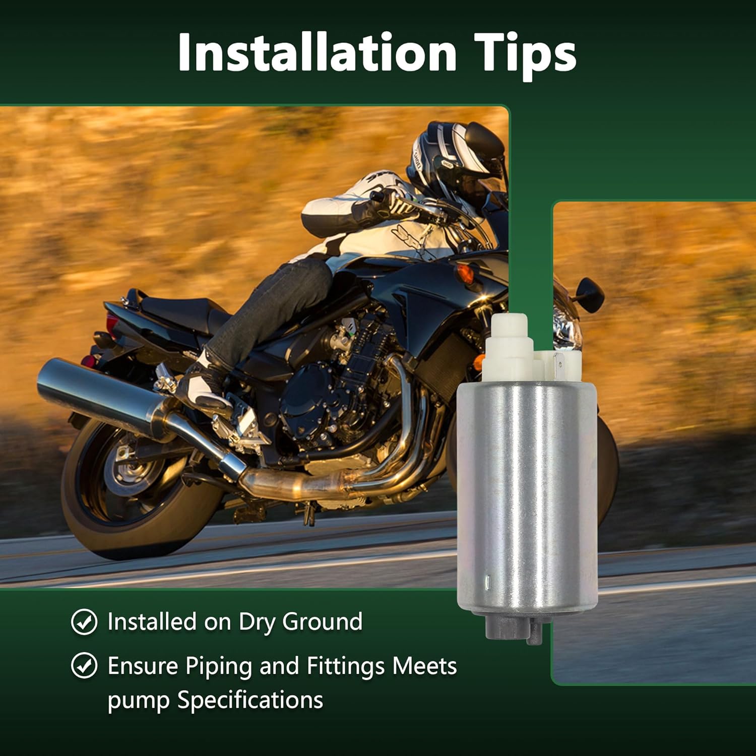 Fuel Pump for Suzuki Bandit 1250 S ABS 07-12 / Boulevard C90 T 13-15 / SFV650 Gladius 650 09-11 13-15 / SV650 ABS 17-18 Replaces 15100-14J01 UC-T35 - Image 6