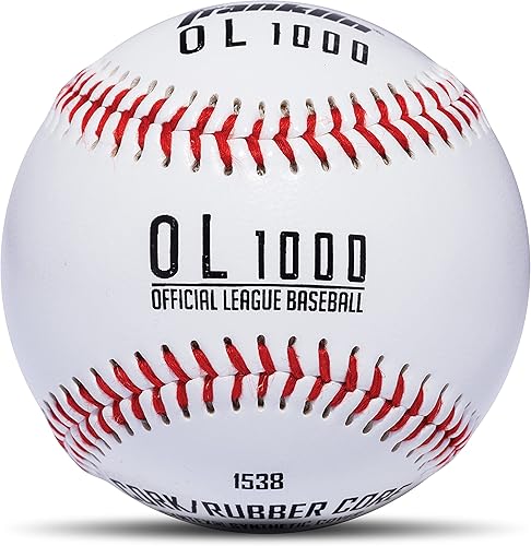 Franklin Sports Official Size Baseballs - 9" Baseballs - OL1000 Baseballs - Great for Practice + Training - Official Size + Weight - 1,6,12 Pack