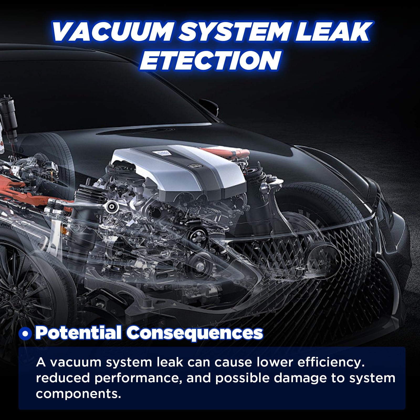 MRCARTOOL T80 Máquina de Humo EVAP Detector de Fugas de Coche con Bomba de Aire Incorporada y Medidor de Nivel de Aceite, Probador de Fugas de Combustible para Vehículos de 12V y Motocicletas