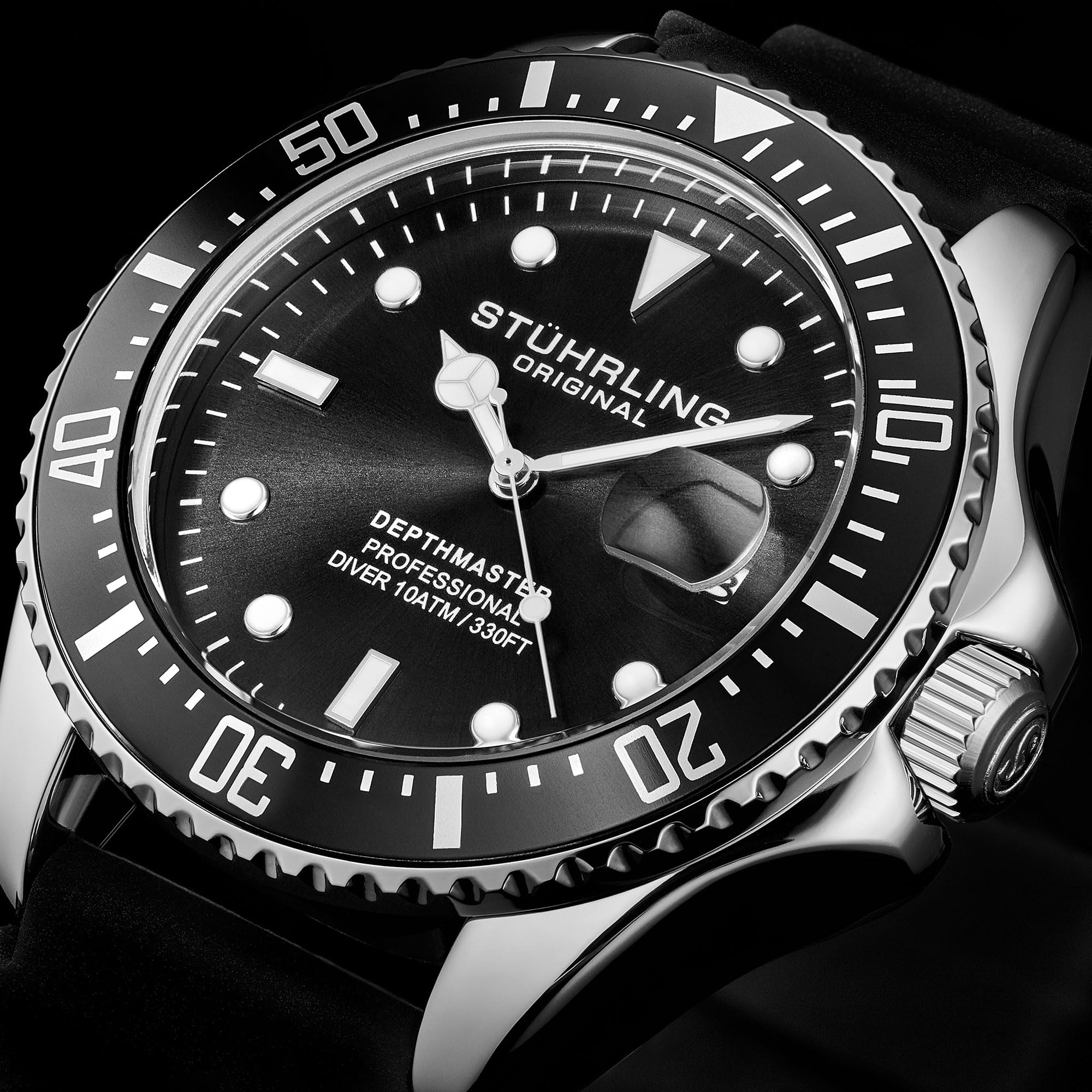 Stuhrling Original Taucheruhr für Herren - Pro Diving Watch - Sportuhren für Herren mit verschraubter Krone wasserdichte Uhr 330 Ft