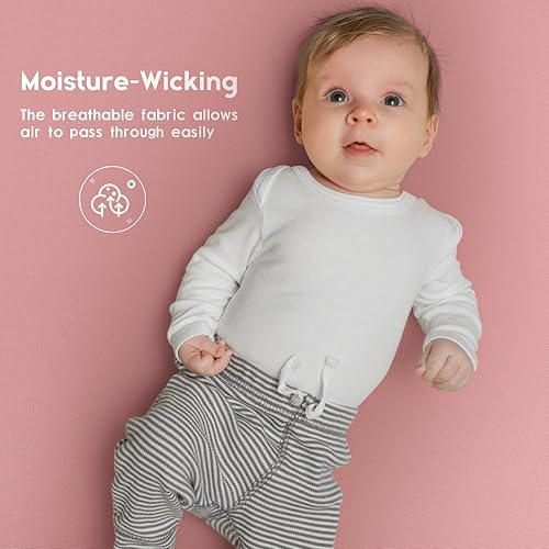 Miniatura 5 de Yoofoss Sábanas para cuna de bebé para niños y niñas, paquete de 2 sábanas bajeras para cuna estándar y colchón para niños pequeños, sábana de