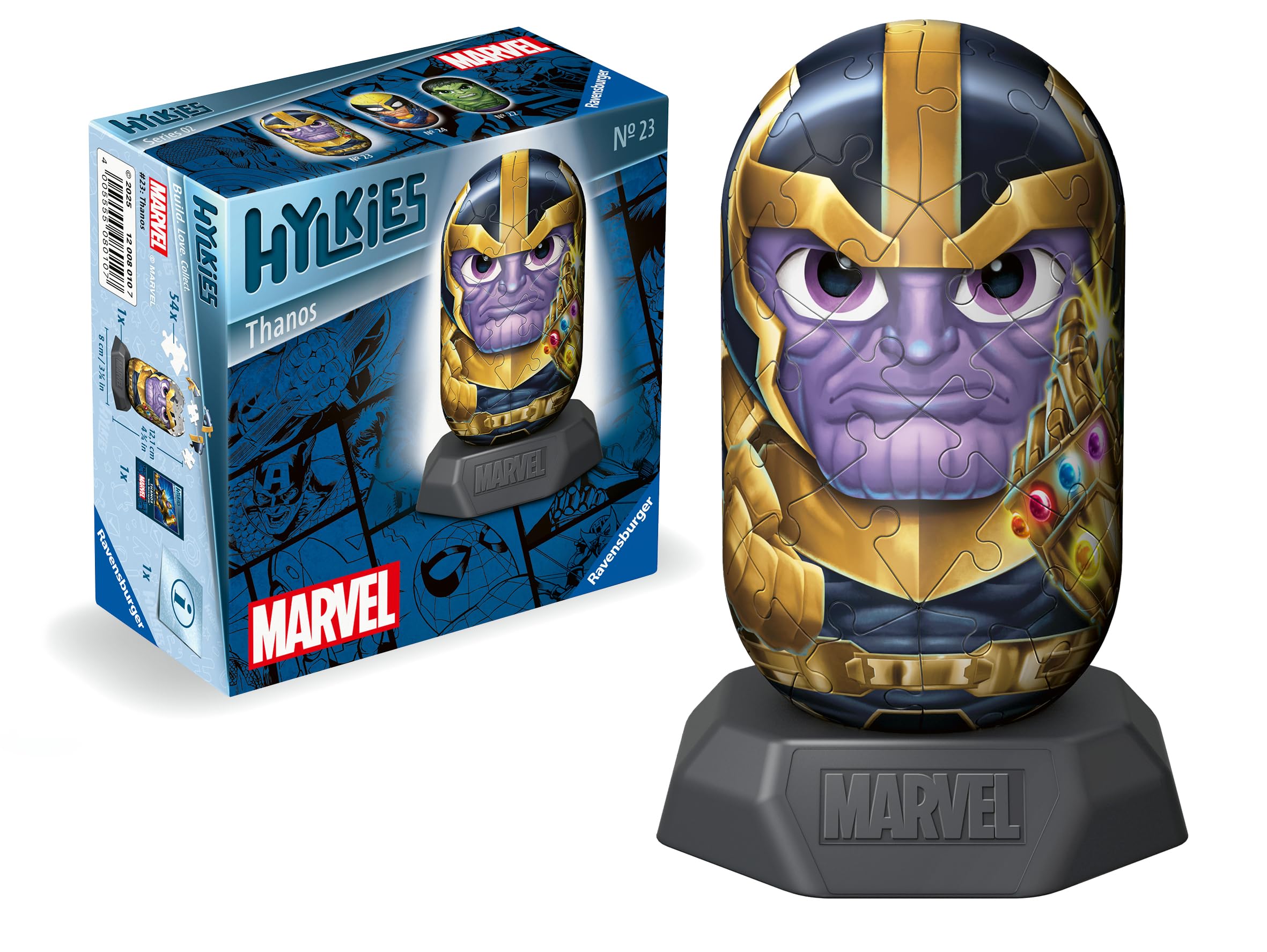 Ravensburger Hylkies Figures Thanos - Marvel Avengers Gifts for Kids and Adults Age 6 Years Up - Collectable Toys and 3D Puzzles