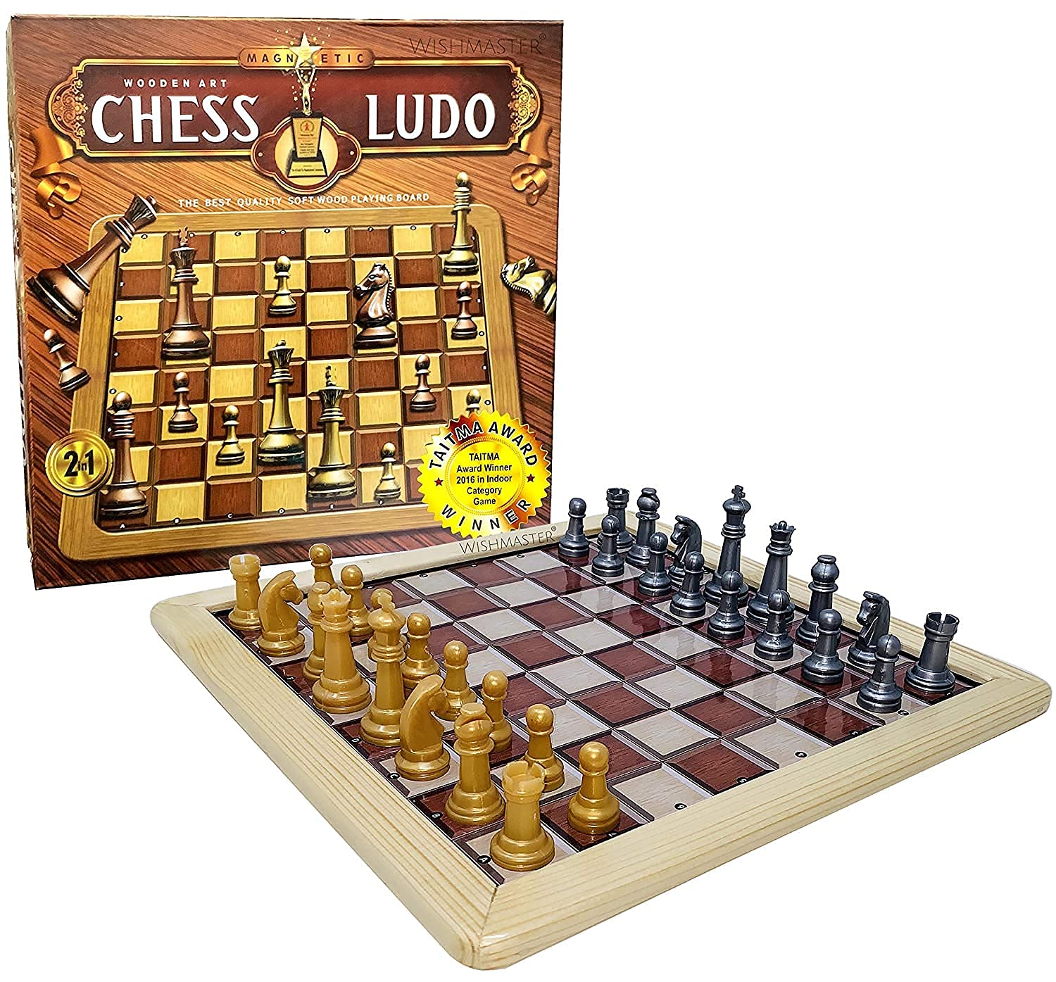 V.E Chess-Ludo 2 in 1 Combo Magnet Board Game | Crafted Magnetic Reversible Game Set for Family Game (Multi Color) (B093D3KCR8) Amazon Price History, Amazon Price Tracker