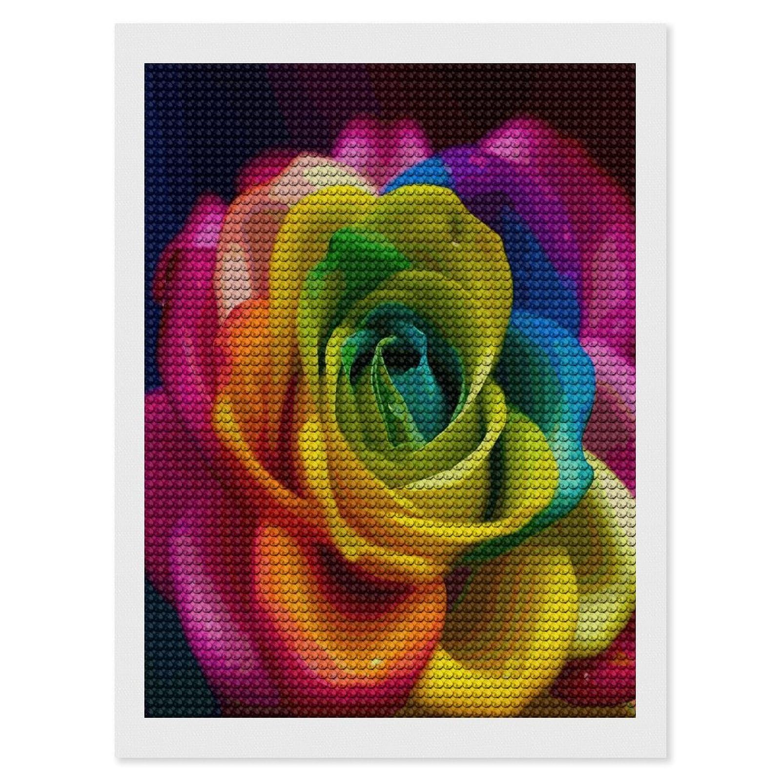 Pintura de puntos de diamante VstaDank, kit completo de cuadros de flores para hacer tú mismo 8