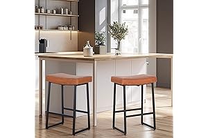 MAISON ARTS 24 Inch Narrow Saddle Bar Stools Set of 2