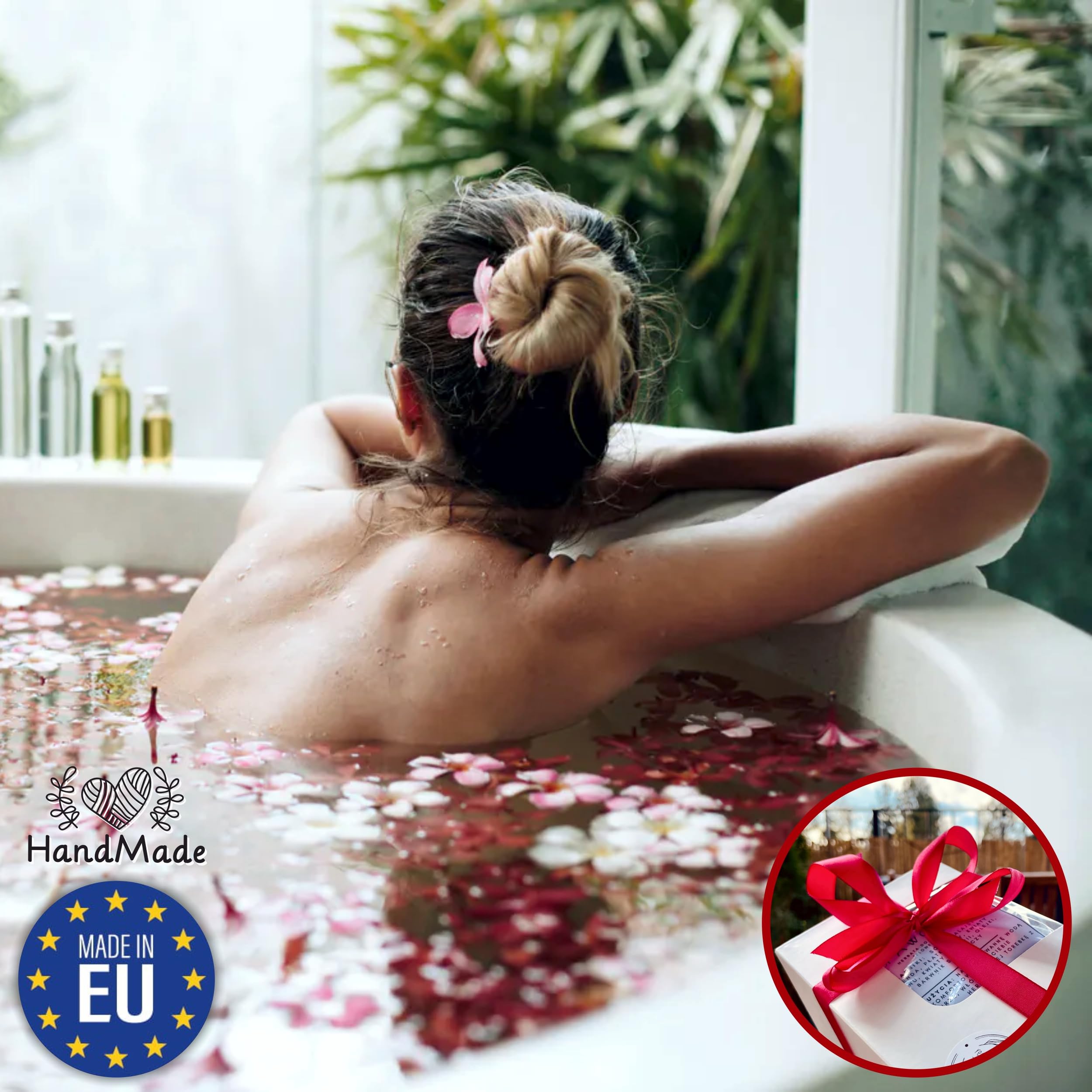 BADETEE Natürlicher Handgefertigt Bade-Tee | Aromatherapie, natürlichen Inhaltsstoffen | Himalayasalz, ätherischen Ölen, Kräutern – Hautpflege, Entspannung, Wellness-Bad (Set 3x)