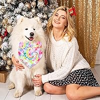 Vista 6 de Silkfly 50 bandanas de verano para perros, bufandas para mascotas, para peluquería, triángulo, lavable, babero para perros grandes, fiesta