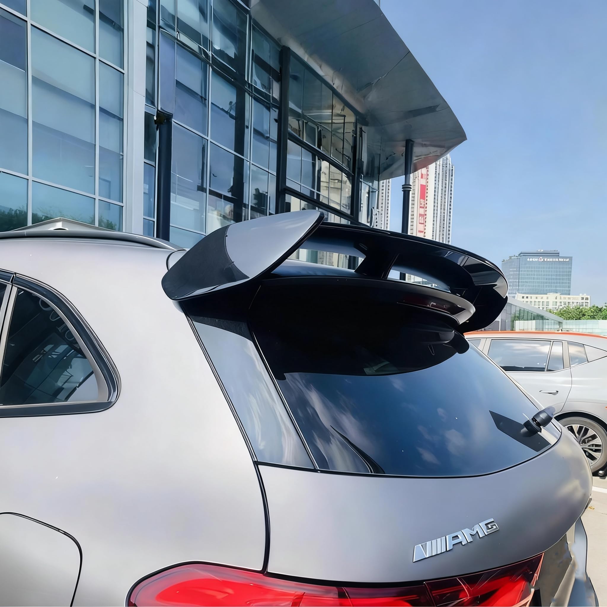 MUTUSAISI Aileron becquet arrière pour Mercedes Benz Classe GLA MK II H247 2020-2025 GLA35/ GLA45/ 180/200/ 220/250, Noir Brillant de Coffre Aile Spoiler de Toit Hayon Wing Arrière Accessoires