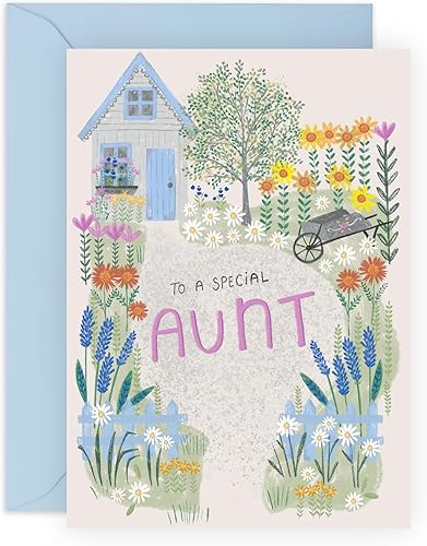 CENTRAL 23 Tarjetas de cumpleaños para tía To a Special Tía Tarjetas de felicitación florales para ella Regalos para mujeres Día de la Madre,