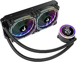 Water Cooler 240mm | Rise Mode | Aura Ice Black Argb