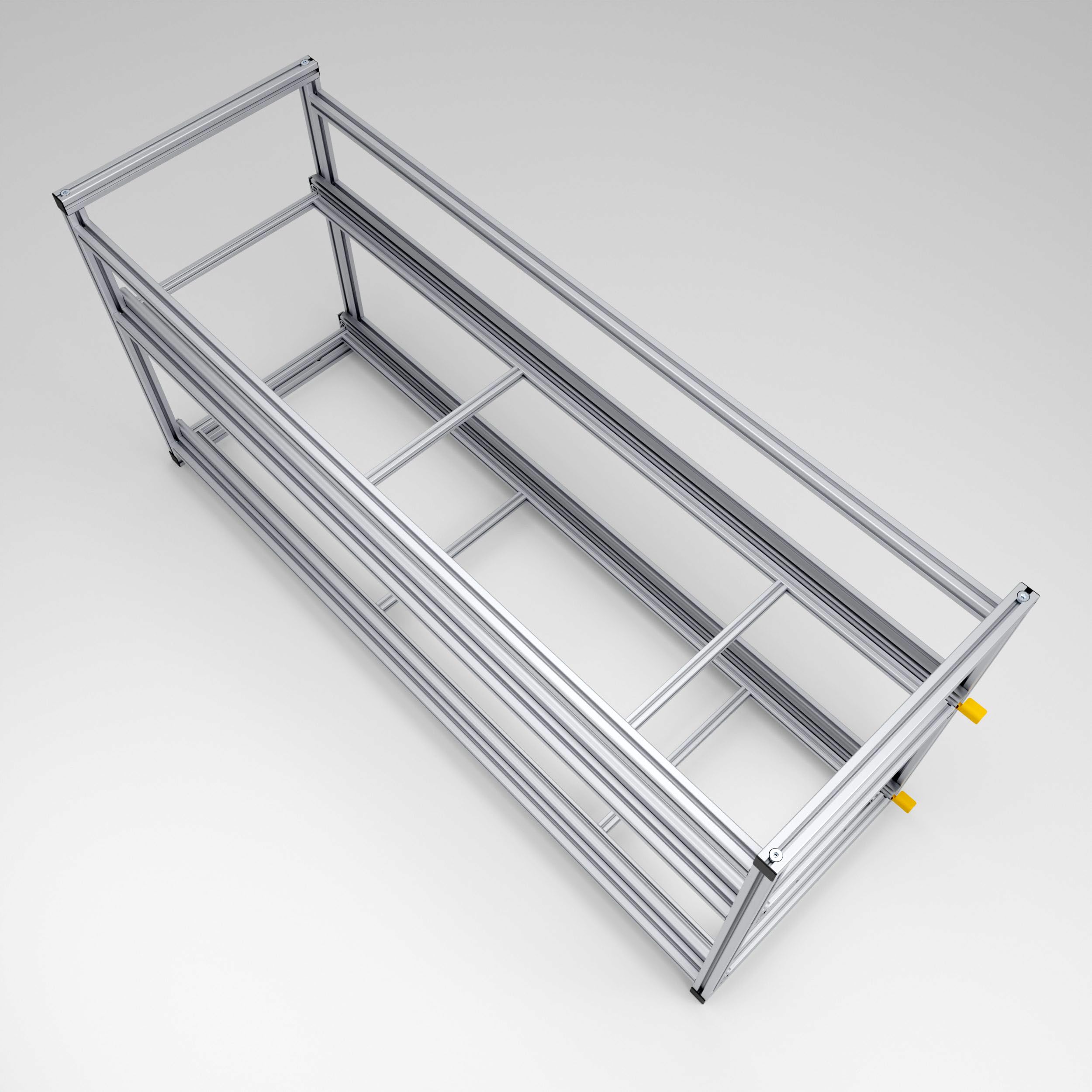 Heckauszug 150cm mit Zwei Etagen & Schwerlastauszug, Regalsystem - ideal für die Heckgarage im Kastenwagen (Ebenen: 2)