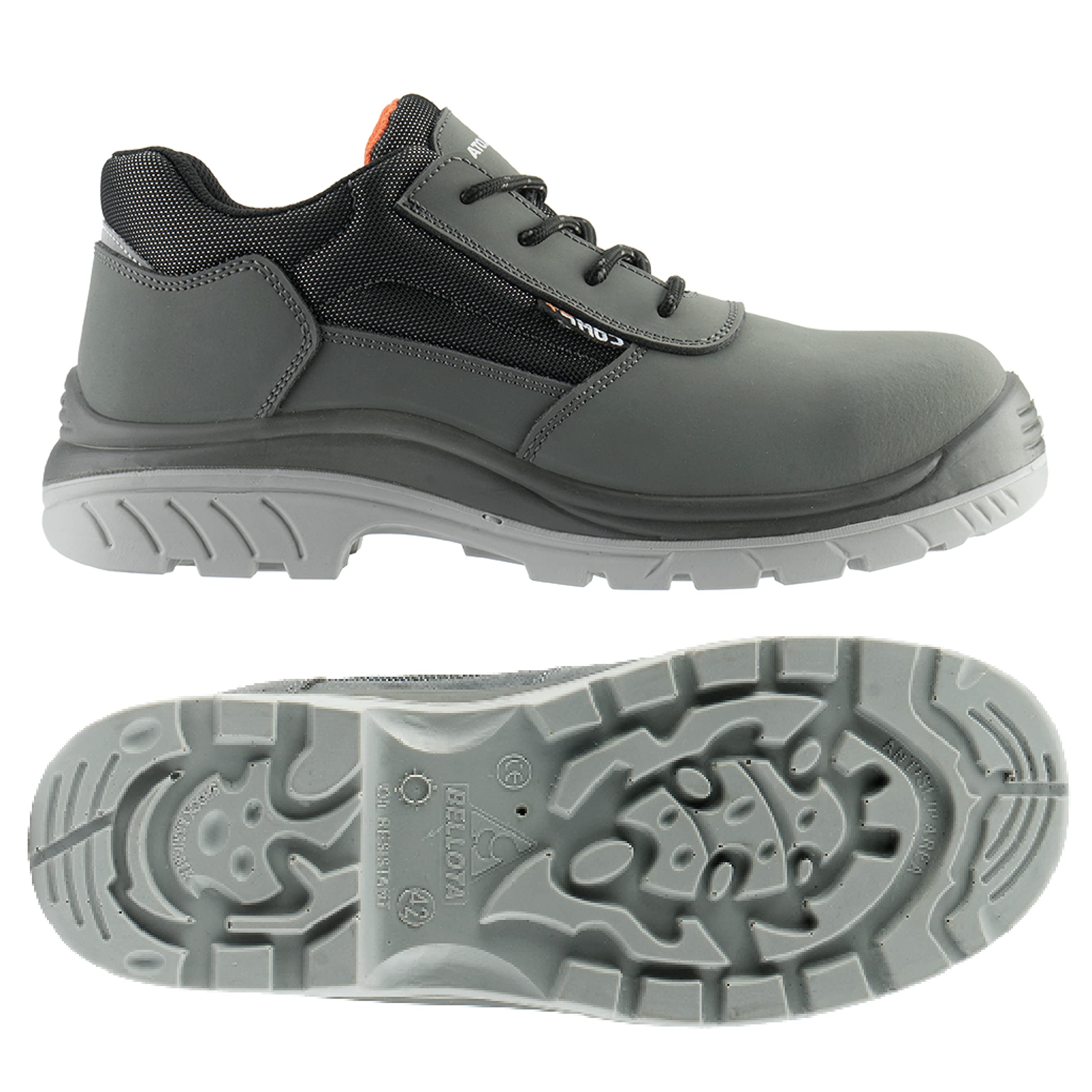 Bellota 72308GJS340 - Zapato de Seguridad Comp+ Nobuck S3 Gris de Hombre y Mujer (Talla 40) de Piel Hidrofugada Nobuck, Acolchada y Resistente