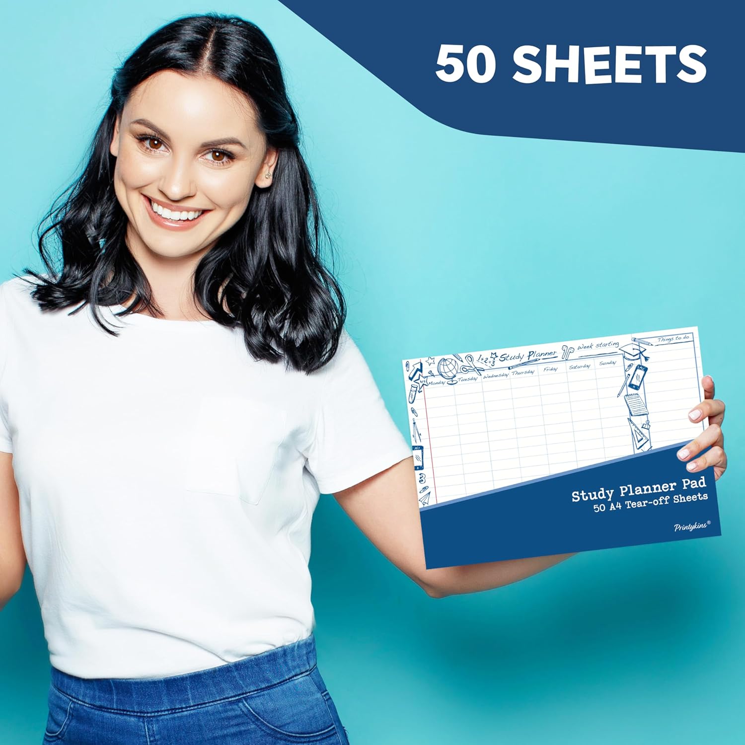 Study and Revision Planner Pad for Students – A4 Pad |Tear off Sheets | 50 Sheets | Study Planner for School, College and University revision | Exam Planner | Academic Planner by Printykins 4 81PzqLIX+vL. AC SL1500