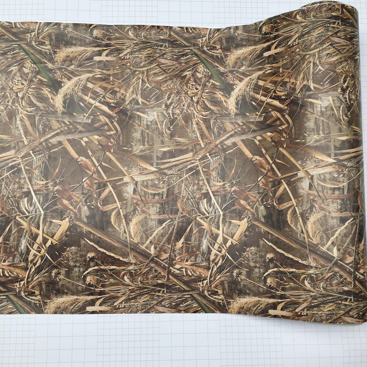 Queenbox Camo Vinyl Wrap - Woodland Maple Camouflage 19.7x16.4ft Self-Adhesive Car Sticker Roll