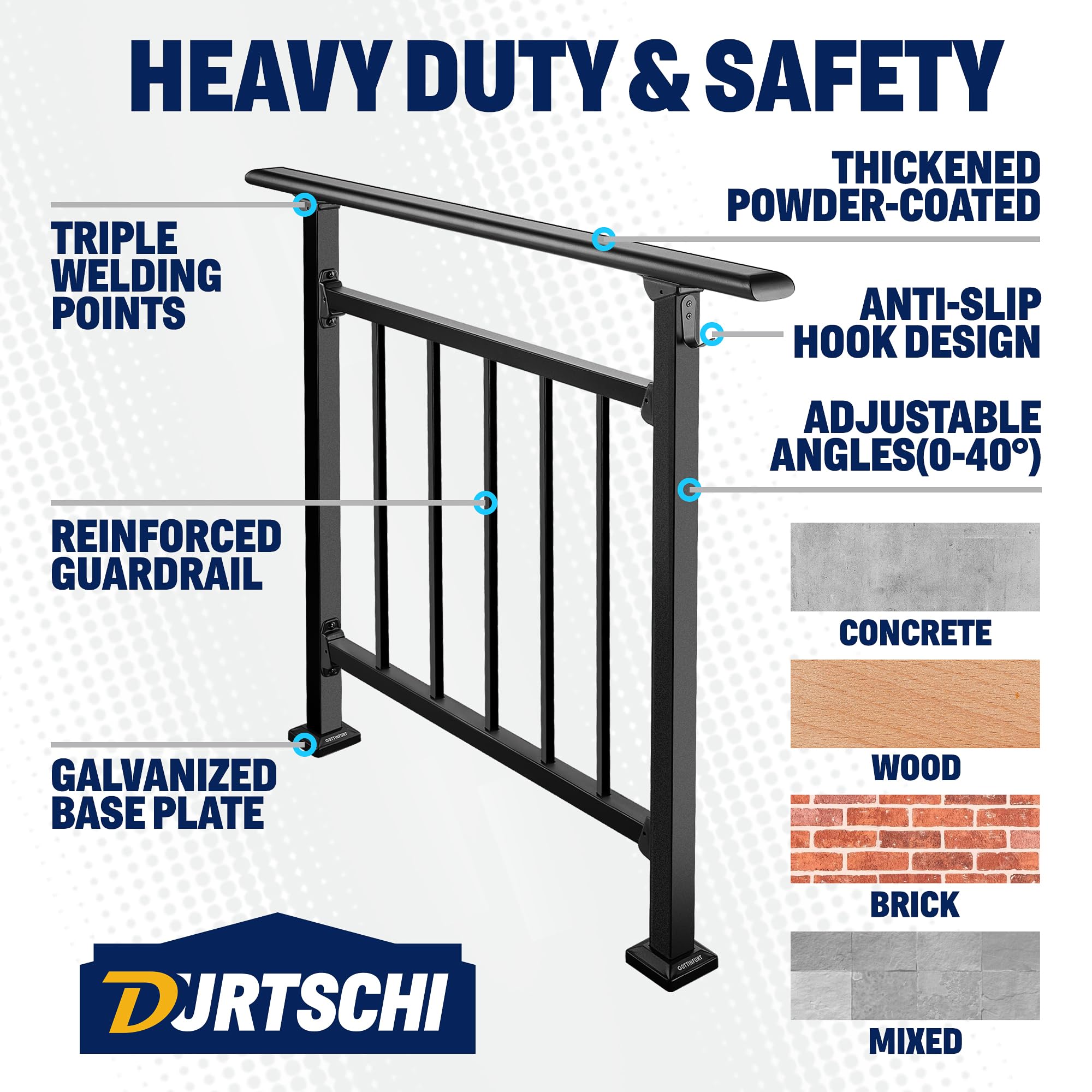Snapklik.com : Updated Handrails For Outdoor Steps, 3-4 Steps Wrought ...