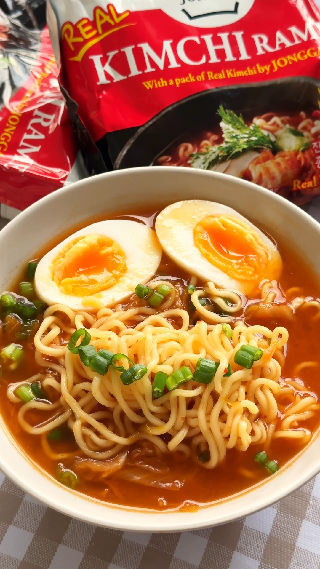 Amazon.com: JONGGA Kimchi Ramen with Real Kimchi Pack of 4, Korean
