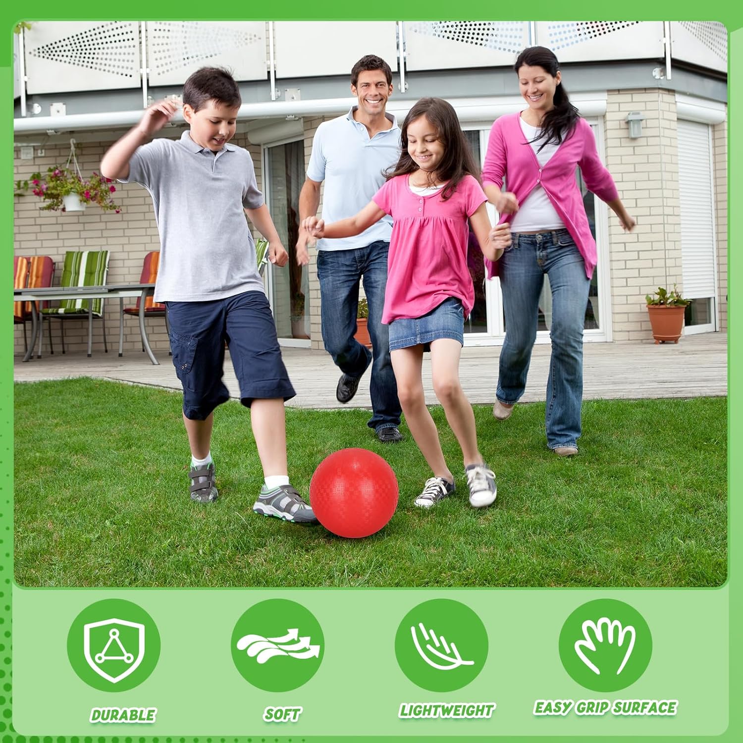 Jerify 10 Pcs Dodgeball Playground Balls Colorful Bouncy Balls Inflatable PVC Play Kickball Dodgeballs for Adults in Games, Gym, Yoga Exercises, School Party Supplies