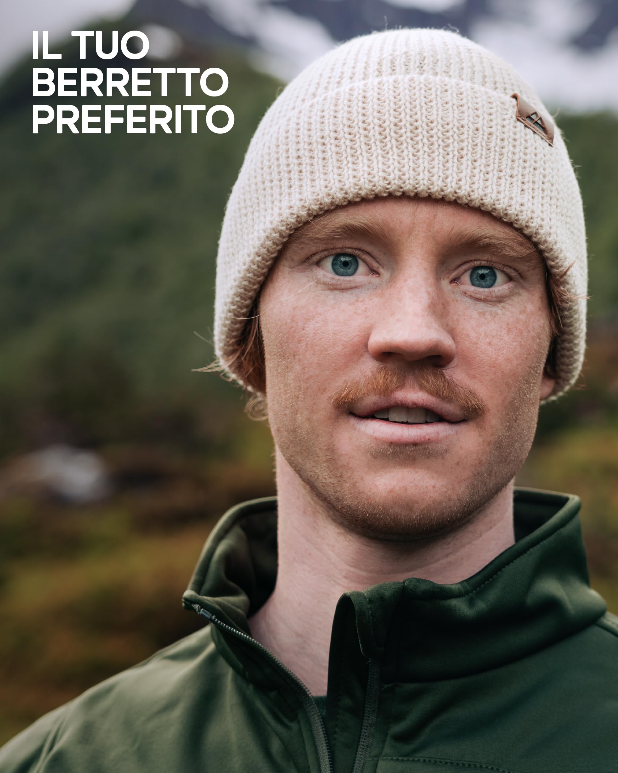 DANISH ENDURANCE Berretto Beanie in Lana Merino con Fodera in Pile, Berretto a Maglia, Berretto Invernale Uomo e Donna