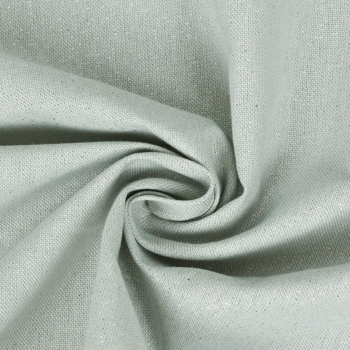 SCHÖNER LEBEN. Paraspifferi effetto lino, effetto lurex, glamour tinta unita, colore menta, diverse misure, a scelta: 120 cm di lunghezza