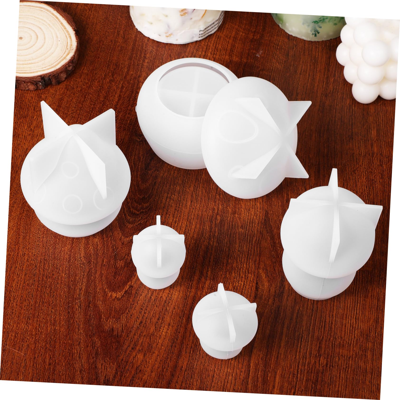 HOMSFOU 2 Set Stampo Silicone Per Barattoli Forma Fungo Mold Per Diy Resistente E Versatile Per Creazioni Artigianali E Decorazioni Per Casa 5 Pezzi*2
