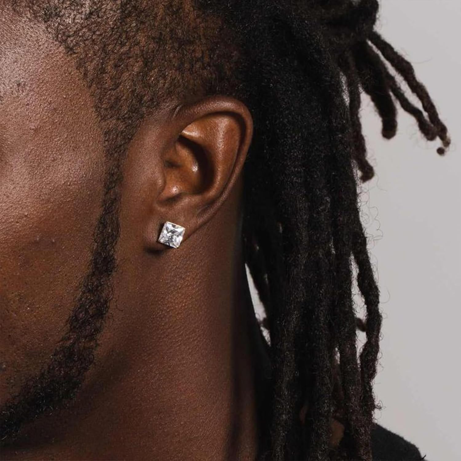 ALEXCRAFT Sterling Silver Stud Earrings for Women Cubic Zirconia Halo Round Heart Square Diamond Large Silver Stud Set - Image 4