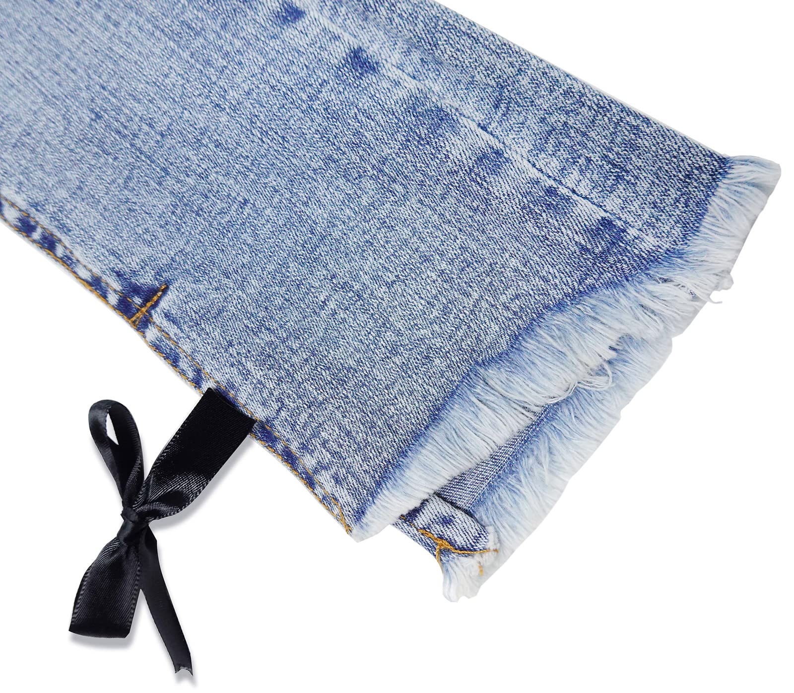 KIDSCOOL Pantalones Vaqueros de Denim Rotos con Cintura Elástica para Niños