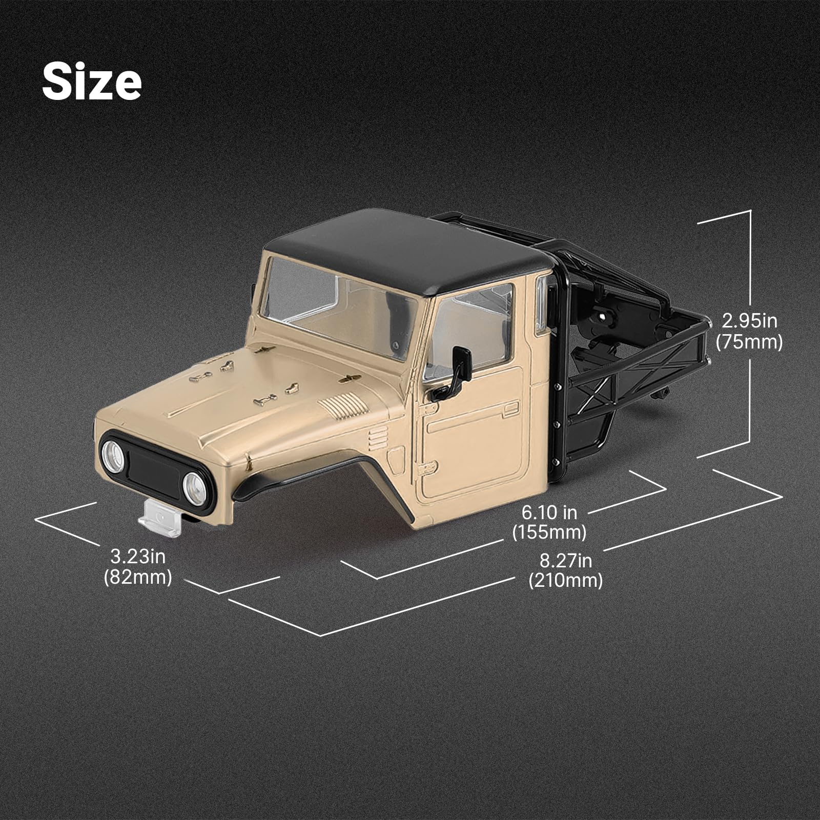 トラクサス TRAXXAS TRX4M INJORA IR40 1/18スケール Amazon.com: INJORA 87g IR40 Truck Body Shell with Tube Cage