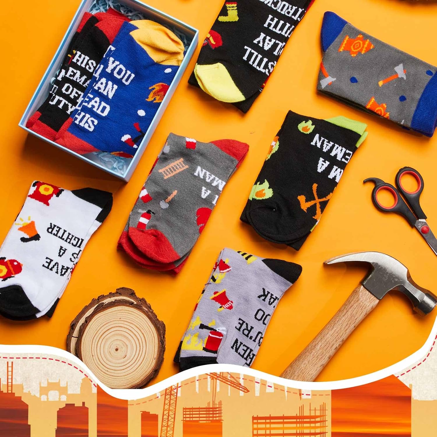 Haysandy 8 Pairs Men Funny Crew Socks Christmas Gifts Athletic Socks for Men Christmas Birthday Holiday Stocking Stuffer - Image 3