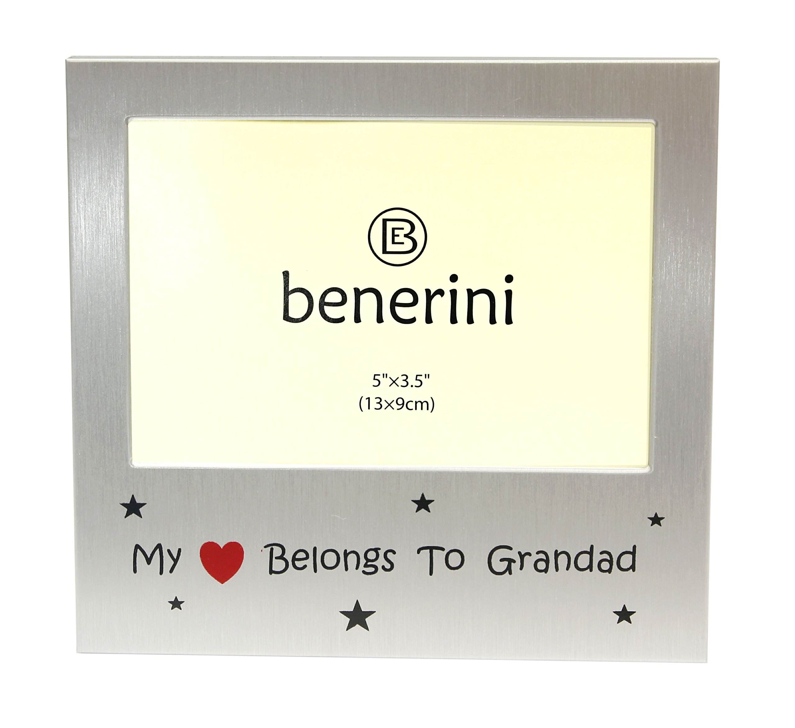 My Heart Belongs To Grandad ' - Photo Picture Frame Gift - 5x 3.5