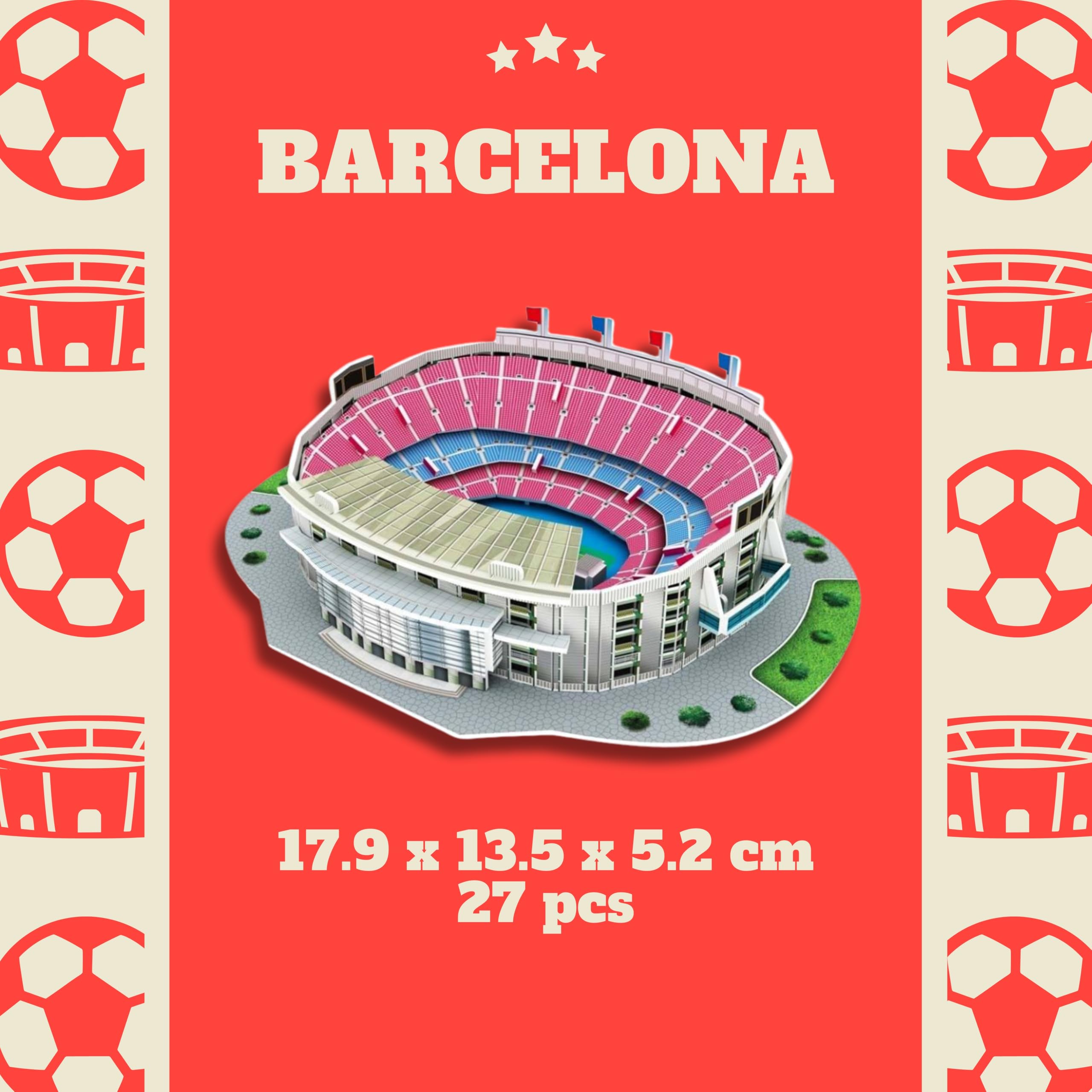 Puzzle Fútbol Niños 3D Estadios, Regalo Niño 6 años-8 años-10 años, Regalos Futbol Niños Juegos, Regalos niños más vendidos (Barcelona)