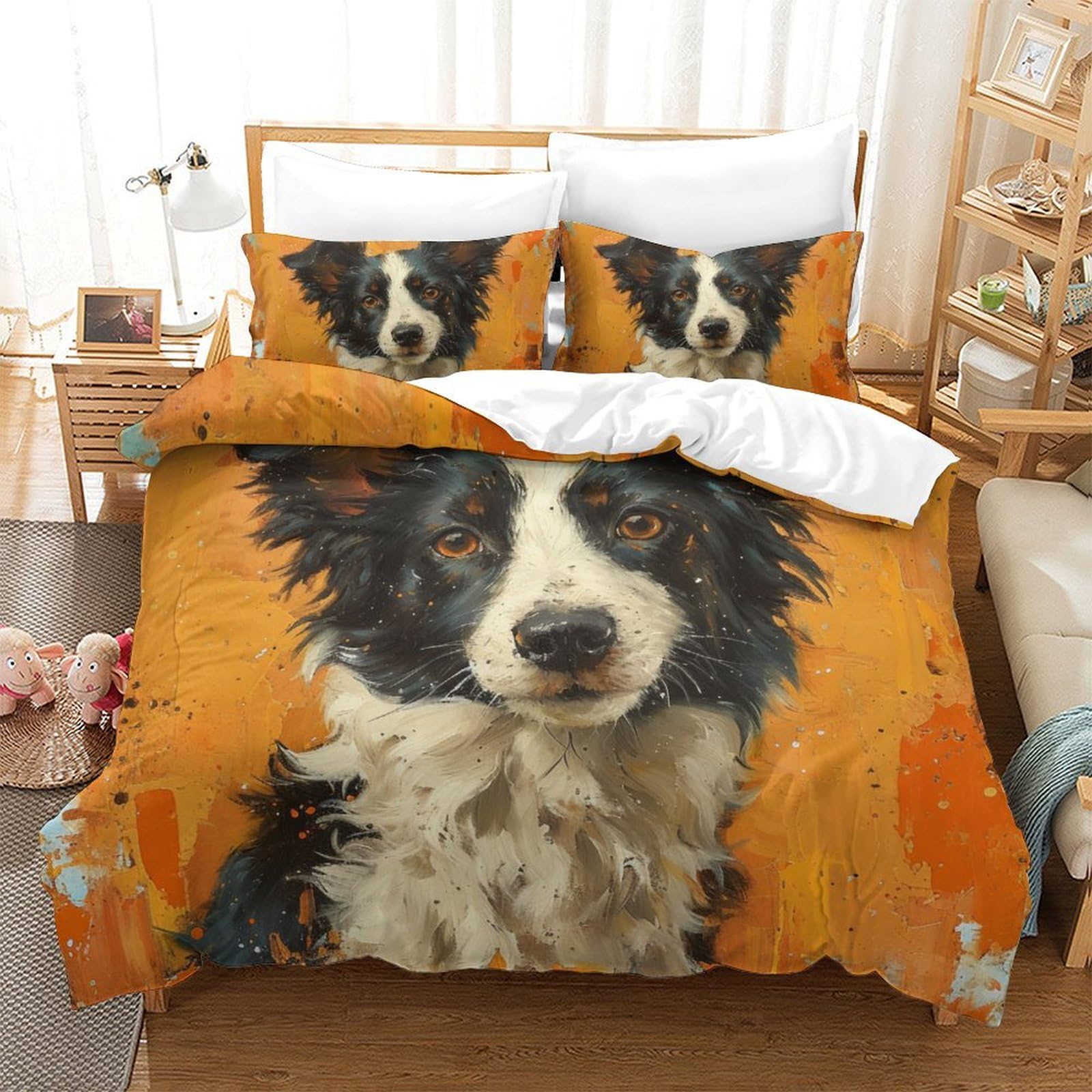 Parure de lit Chien Berger Allemand anti-transpiration en microfibre douce lit King