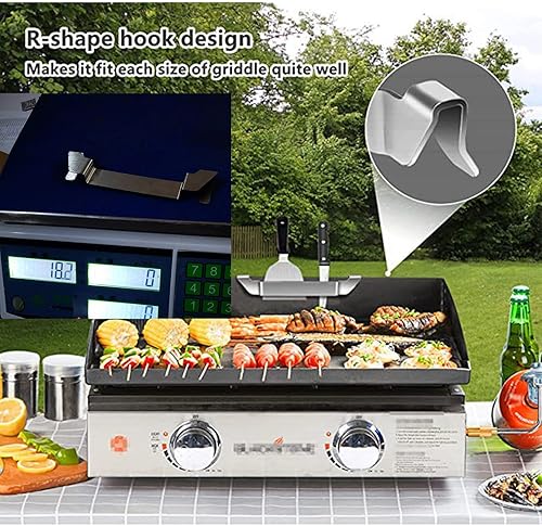 Miniatura 5 de Soporte de espátula de acero inoxidable, soporte para herramientas de barbacoa, soporte de herramientas de acero inoxidable para acampar al aire