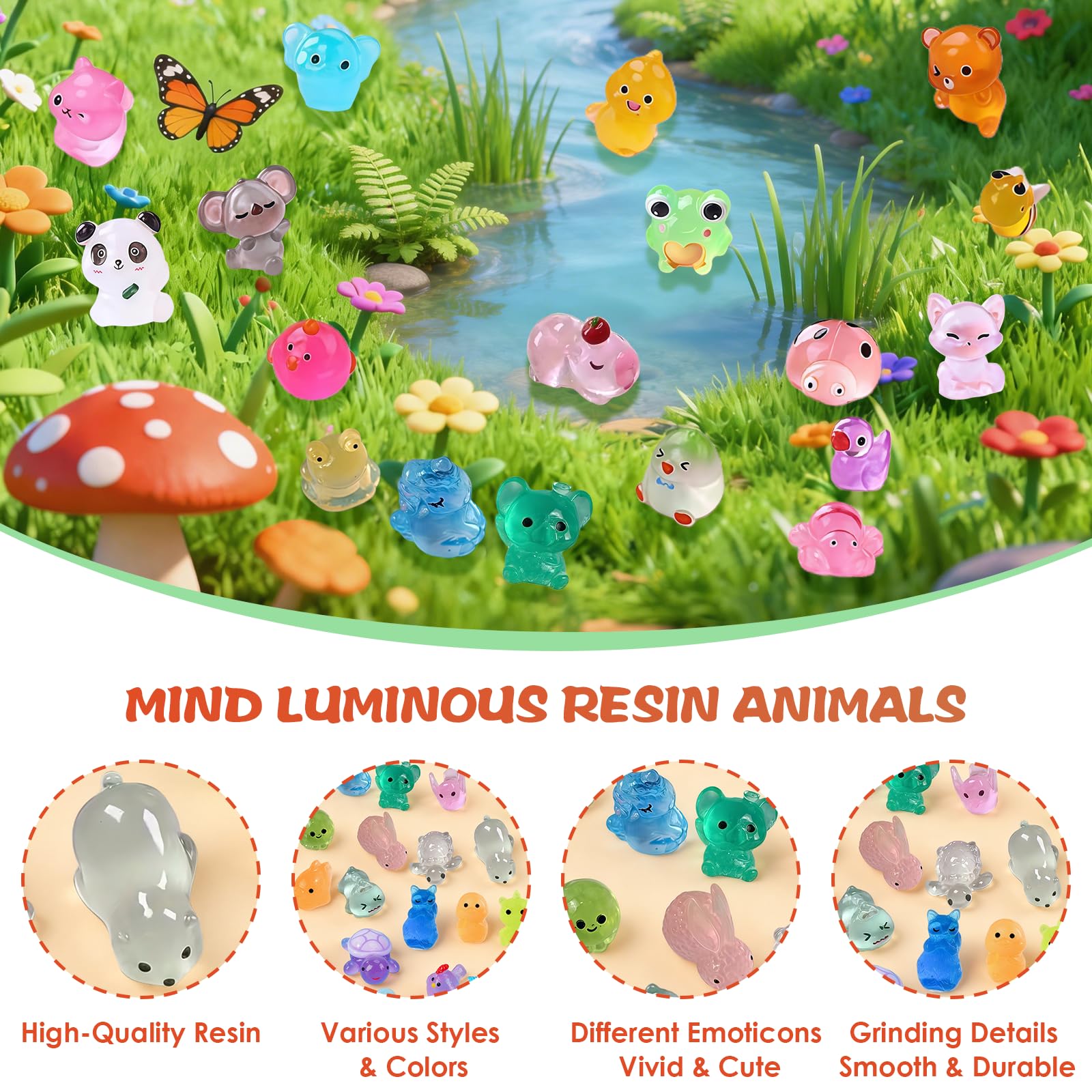 Glow in the Dark Animal Figurines - Mystery Bags! -3 Glow in the Dark Animal Figurines - Mystery Bags! -3