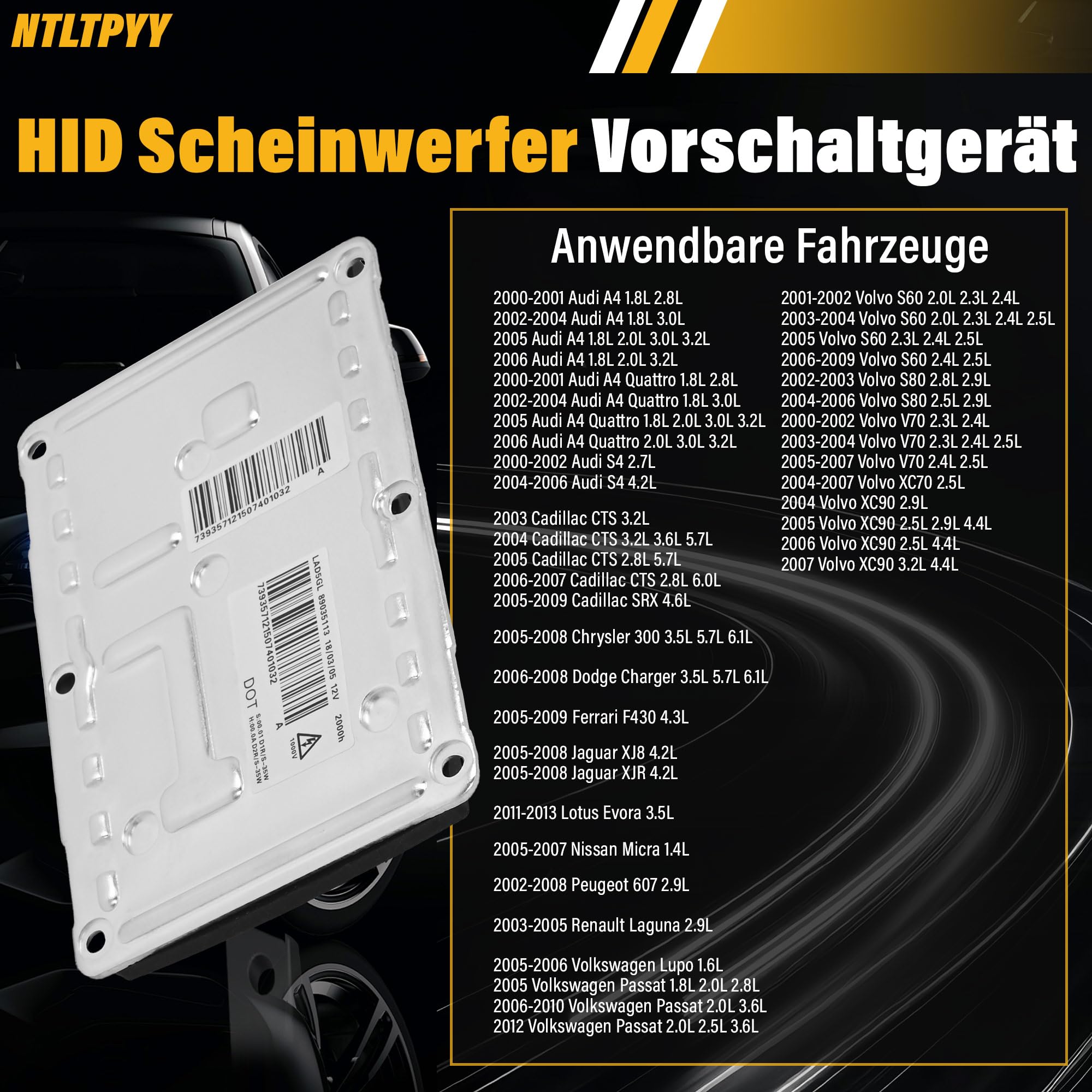Xenon Scheinwerfer Vorschaltgerät Steuergerät für Audi B6 A4 S4 BMW E81 E87 Cadillac Cts SRX, HID Vorschaltgerät für C4 Seat Opel Passat B6 3D0907391B 8E0907391A
