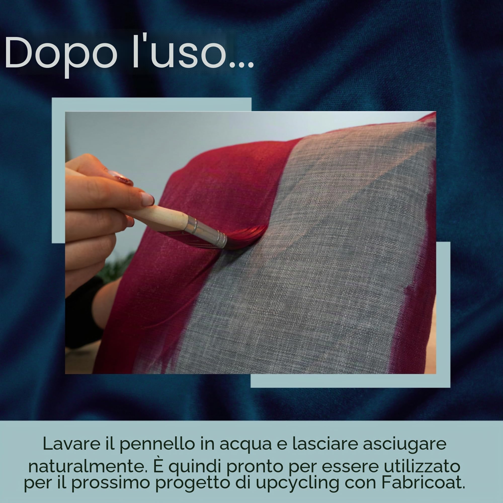 Pennello Fabricoat da 60 mm – Taglio angolato in pennello – Pennello a setole dure con manico in legno – Utilizzare per applicare la vernice per tessuti Fabricoat