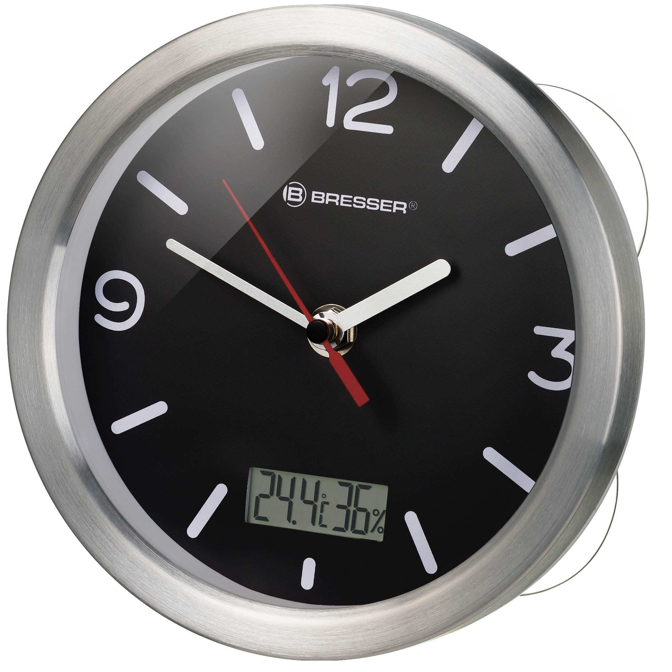 Front view of Bresser MyTime Bath Radio-Controlled Wall Clock