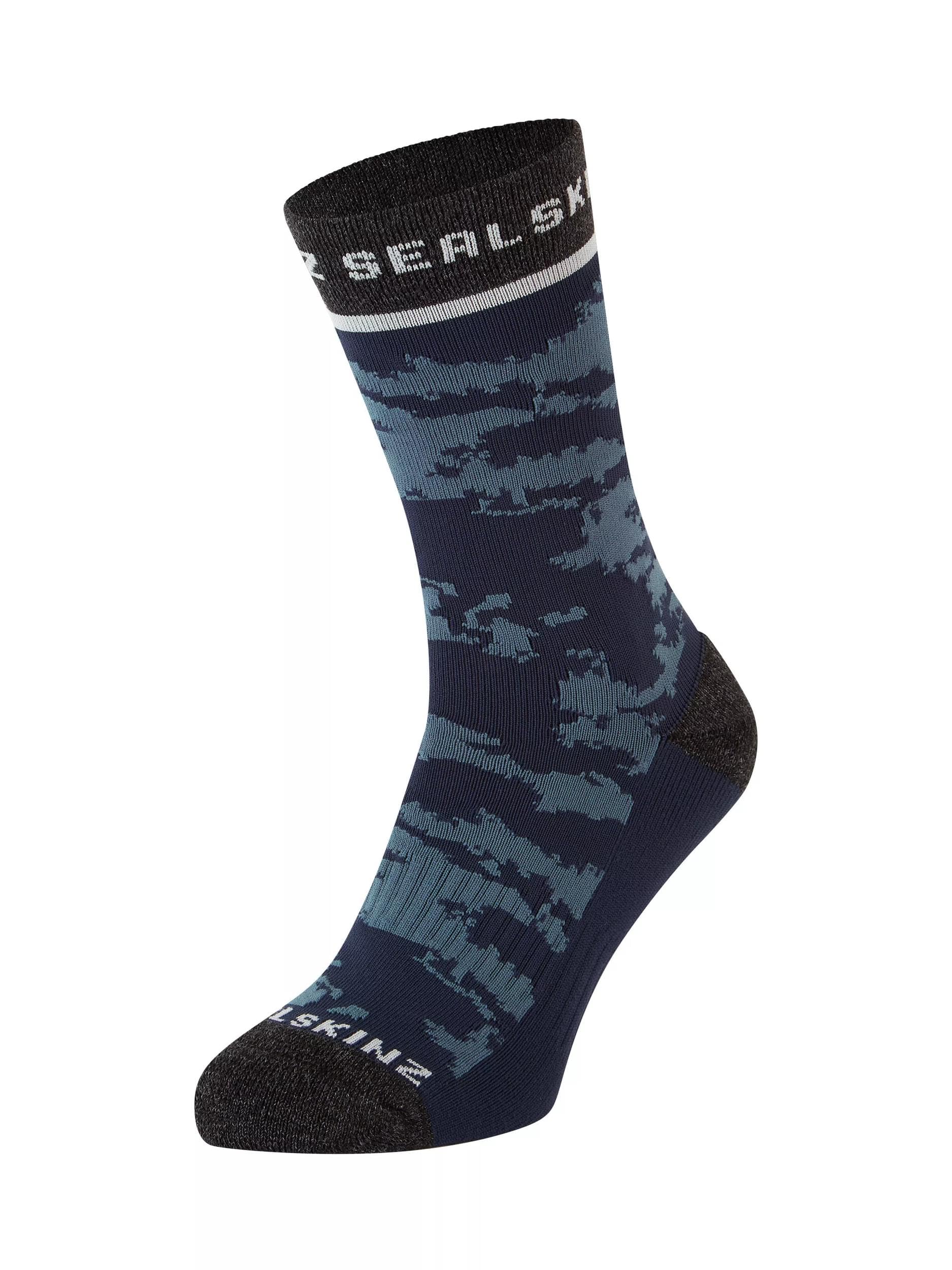 SEALSKINZ | Reepham | Unisex Mid Length Jacquard Print Everyday Toe Cushioned Socks | Multi Activity Socks | Polycolon Withdraws Perspiration
