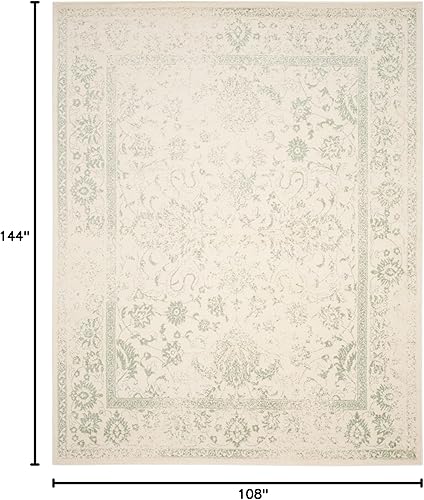 Miniatura 612 de Safavieh colección Adirondack - Alfombra de área, 6 x 9 pies, gris y azul, diseño oriental desgastado, no desprende pelusa, fácil cuidado, ideal