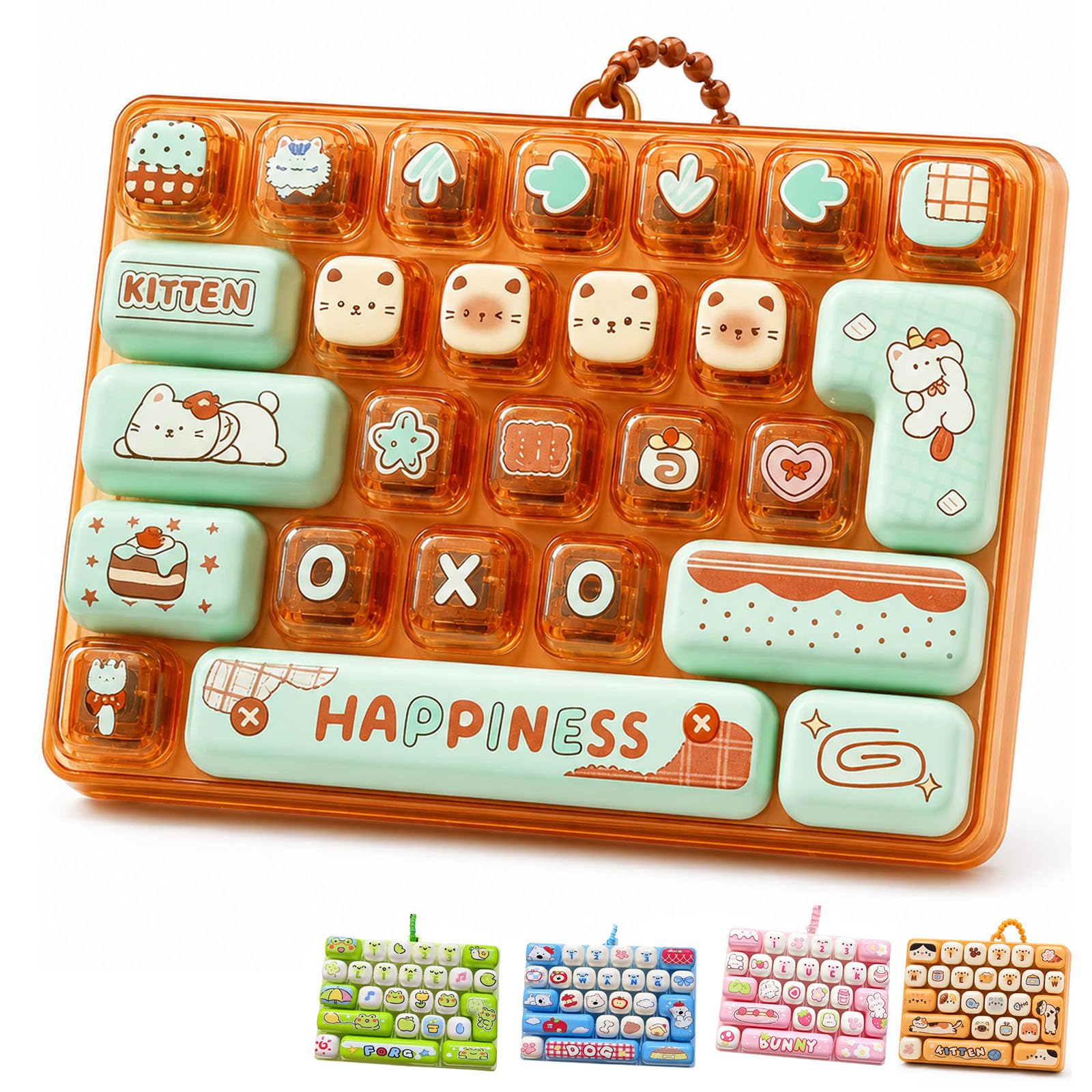 OLYGEE Keyboard Fidget,26-Key Clicky Keyboard Fidget Toy Keychain (Brown) โ image 1