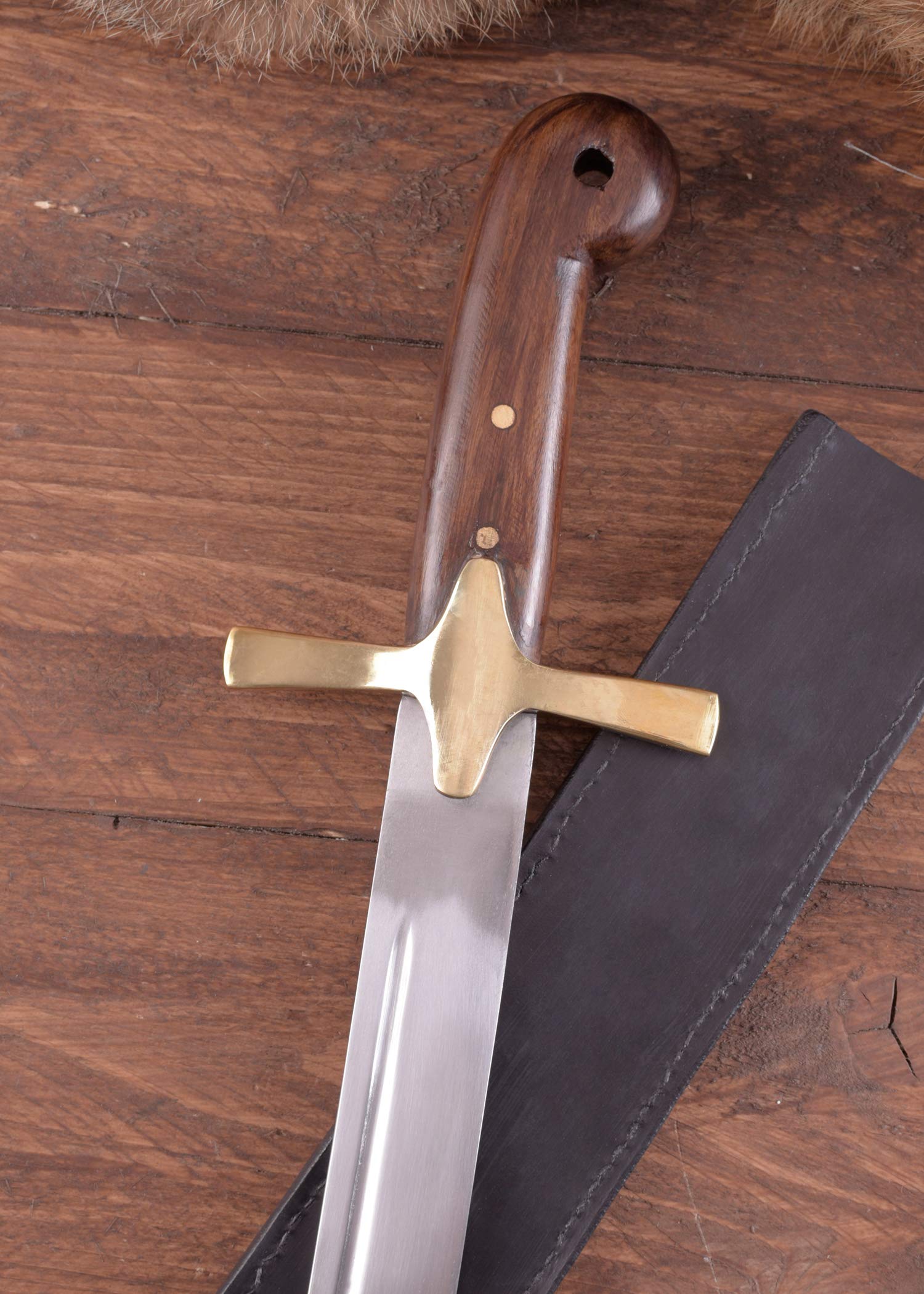 Battle-Merchant - Türkischer Scimitar mit Scheide - Säbel - Dekorative Schwert Replik - Ab 18