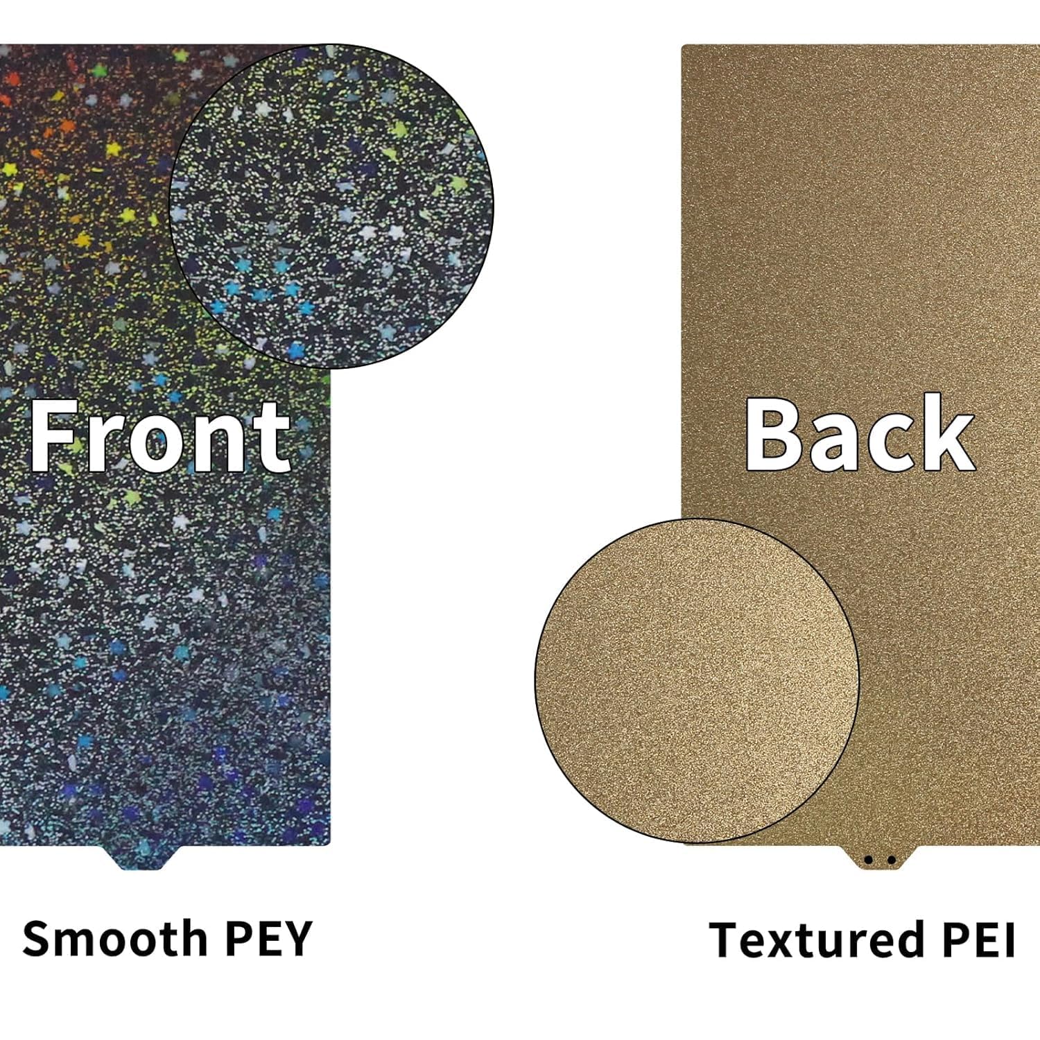 Ender 5 Plus PEY PEI Build Plate - Only Spring Steel Top Sheet - 377x370mm Double Side Print Bed : Upgrade Colorful Textured Heatbed Cover Glass Platform Replacement for 3D Printer Filament PLA
